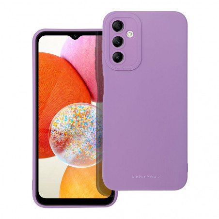 Samsung Galaxy A14 LTE Hülle Roar Luna Monochromatische, Stilvoll, Ein ästhetisches Accessoire  Lila (Violet) 