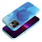 Apple iPhone 13 Pro Max Hülle Leather Mag Cover Elegant  MagSAFE  Blau Spritzer 