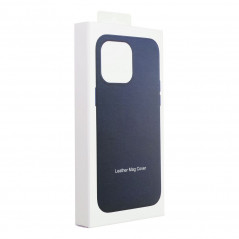 Apple iPhone 14 Hülle Leather Mag Cover Elegant  MagSAFE  Indigoblau 