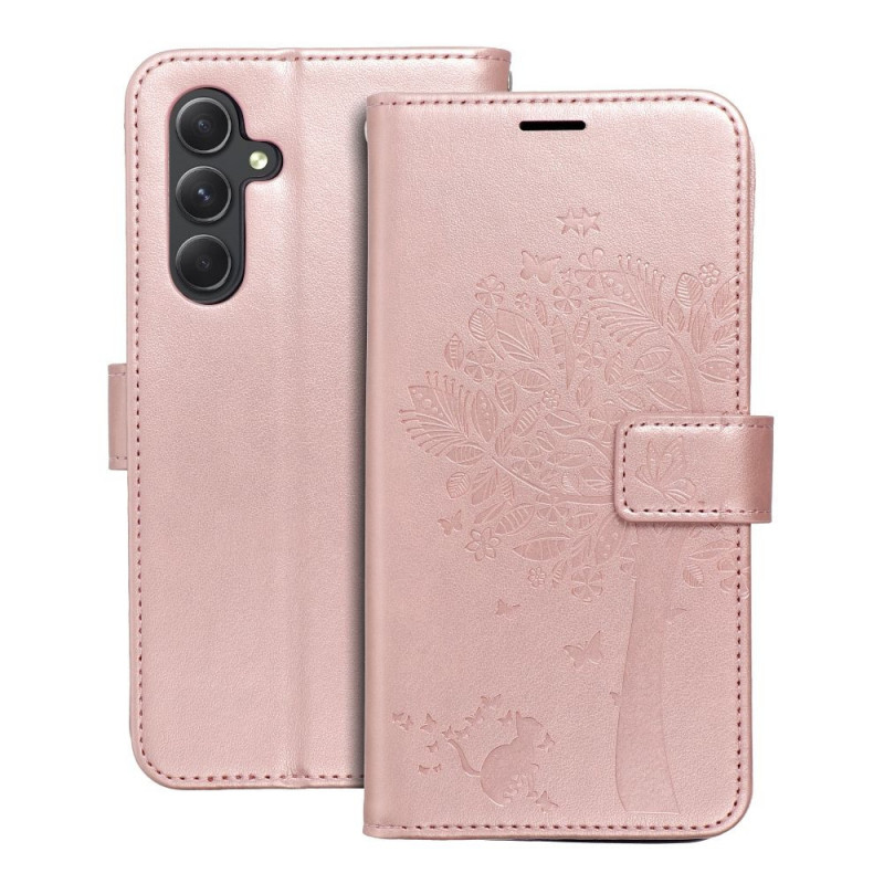 Samsung Galaxy A54 Book Handytaschen MEZZO Book Baum  Roségold 