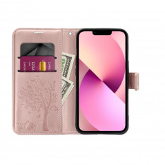 Samsung Galaxy A54 Book Handytaschen MEZZO Book Baum  Roségold 