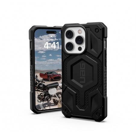 Apple iPhone 14 Pro Max Hülle Urban Armor Gear Monarch Premium-Gehäuse  MagSAFE   Kevlar Schwarz