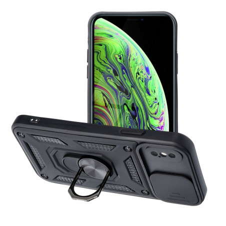 Apple iPhone XS Hülle Slide Armor Schwarz