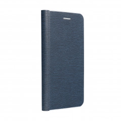 Samsung Galaxy A34 Book Handytaschen LUNA Book Carbon Kohlenstoff-Faser, Elegant  Blau 