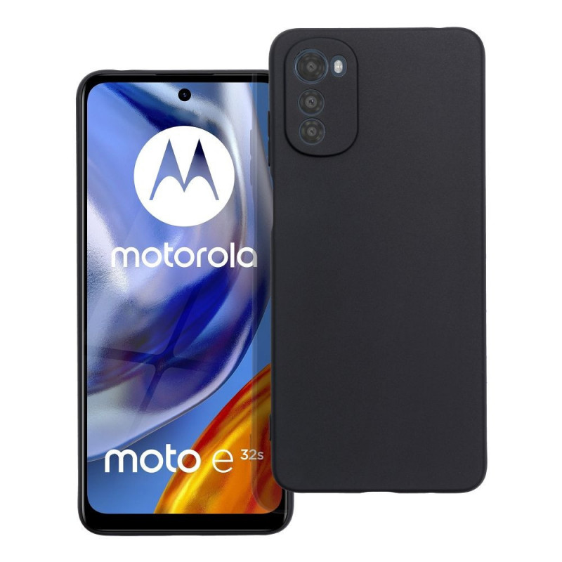 Motorola Moto E32s Hülle MATT Schwarz 