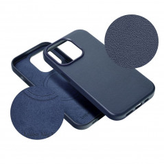 Apple iPhone XS Max Hülle Leather Mag Cover Elegant  MagSAFE  Indigoblau 