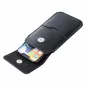 Apple iPhone 5 5S Universaletui, Gürtelholster ROYAL - Leather universal flap pocket Schwarz 