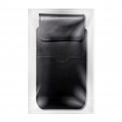 Apple iPhone 5 5S Universaletui, Gürtelholster ROYAL - Leather universal flap pocket Schwarz 