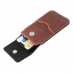 Apple iPhone 5 5S Universaletui, Gürtelholster ROYAL - Leather universal flap pocket Braun 