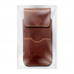 Apple iPhone 5 5S Universaletui, Gürtelholster ROYAL - Leather universal flap pocket Braun 