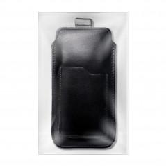 Apple iPhone 5 5S Universaletui, Gürtelholster ROYAL - Leather universal flap pocket Schwarz 