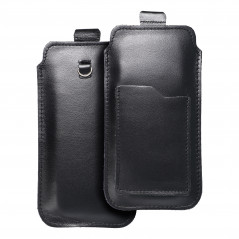 Apple iPhone 11 Universaletui, Gürtelholster ROYAL - Leather universal flap pocket Schwarz 