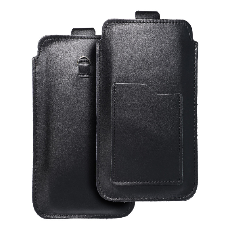 XIAOMI Redmi Note 10 Pro Universaletui, Gürtelholster ROYAL - Leather universal flap pocket Schwarz 