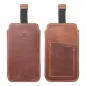 Apple iPhone 5 5S Universaletui, Gürtelholster ROYAL - Leather universal flap pocket Braun 