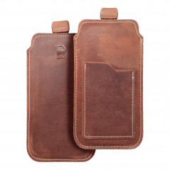 Apple iPhone 6 6S Universaletui, Gürtelholster ROYAL - Leather universal flap pocket Braun 