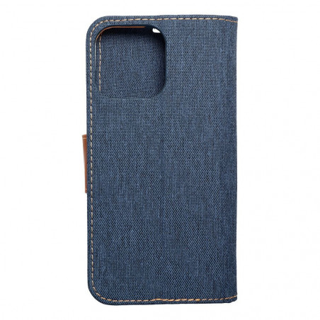 Apple iPhone 15 Pro Max Book Handytaschen CANVAS Book Navy blau