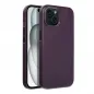 Apple iPhone 15 Hülle Leather Mag Cover Elegant  MagSAFE  Dunkelviolett 