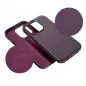 Apple iPhone 15 Hülle Leather Mag Cover Elegant  MagSAFE  Dunkelviolett 