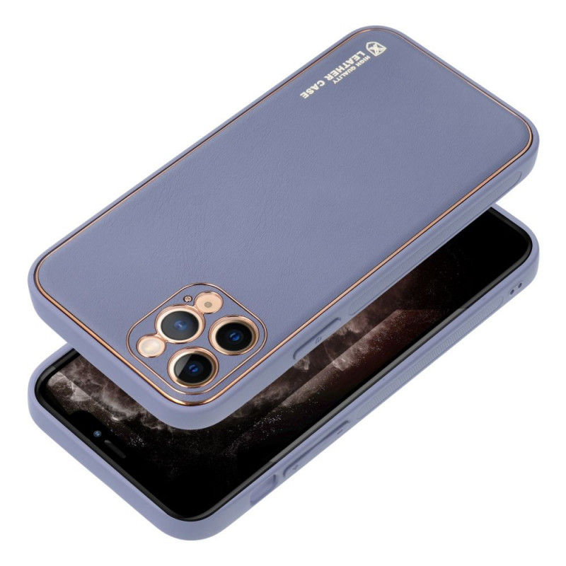 Apple iPhone 15 Pro Max Hülle Leather Blau 