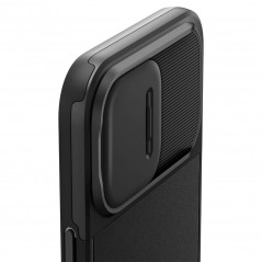 Apple iPhone 14 Pro Hülle Spigen Optik Armor Schwarz 