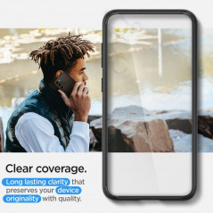 Samsung Galaxy S23 5G Hülle Spigen Ultra Hybrid Kristallklar  Matt Schwarz 