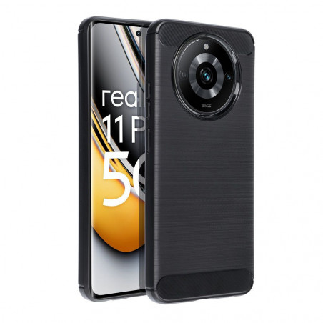 realme 11 Hülle Carbon Elegant  Schwarz 