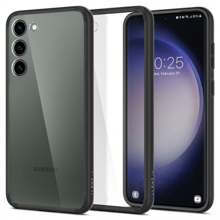 Samsung Galaxy S23 Plus 5G Hülle Spigen Ultra Hybrid Kristallklar  Matt Schwarz 