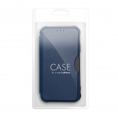 Samsung Galaxy S23 5G Book Handytaschen Razor Book Kohlenstoff-Faser, Kohlenstoffmuster  Blau 