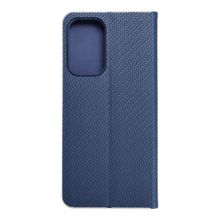 Samsung Galaxy A23 5G Book Handytaschen LUNA Book Carbon Kohlenstoff-Faser, Elegant  Blau 