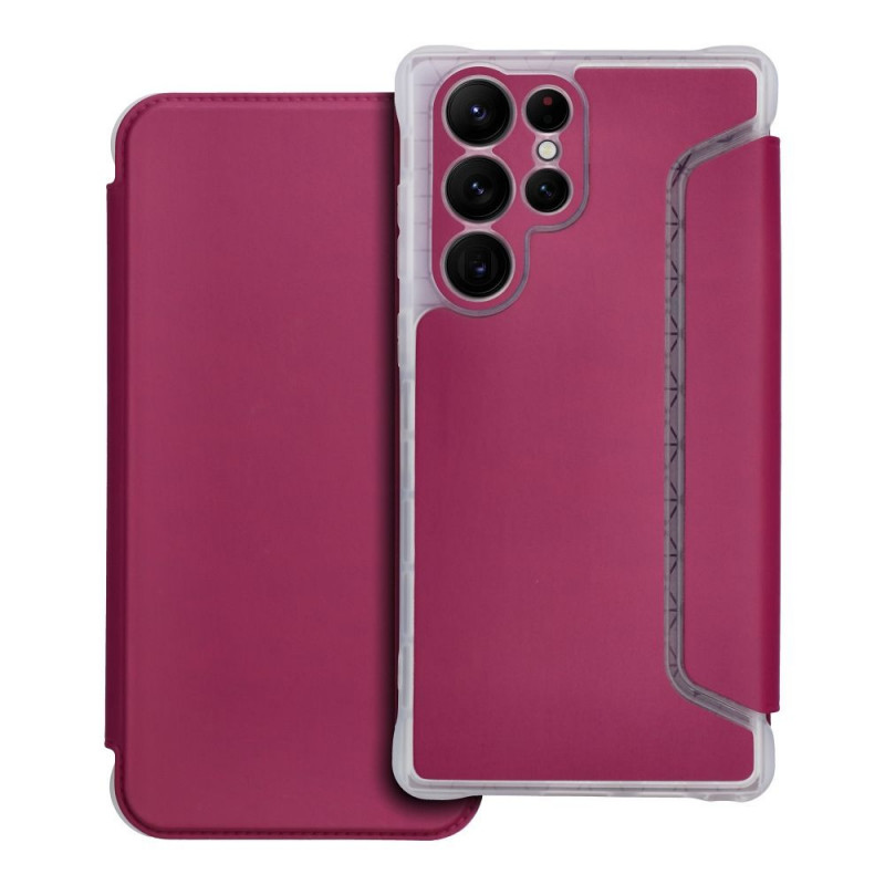 Samsung Galaxy S22 Ultra Book Handytaschen Piano Book Magenta 