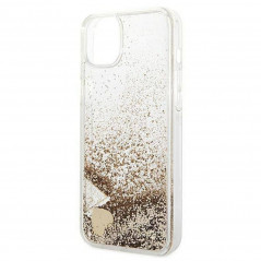 Apple iPhone 14 Hülle Guess Liquide Glitter Charms Elegant  Gold 