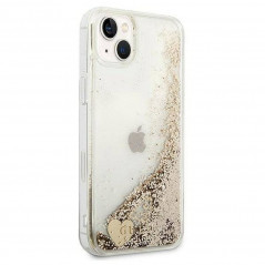 Apple iPhone 14 Hülle Guess Liquide Glitter Charms Elegant  Gold 