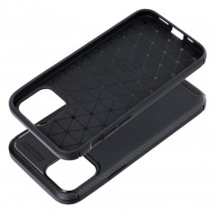 Apple iPhone 12 Hülle Carbon premium Elegant  Schwarz 