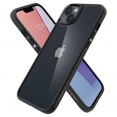 Apple iPhone 14 Plus Hülle Spigen Ultra Hybrid Kristallklar  Matt Schwarz 