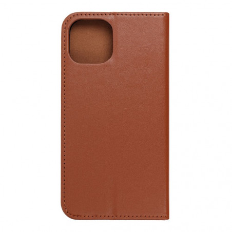 Apple iPhone 14 Book Handytaschen Leather case SMART PRO Elegant  Braun