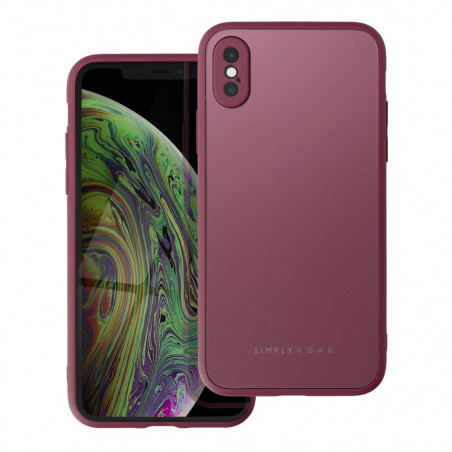 Apple iPhone X Hülle Roar Matte Glass Stilvoll  Rotwein