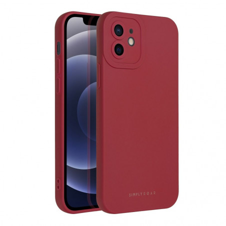 Apple iPhone 12 Hülle Roar Luna Monochromatische, Stilvoll, Ein ästhetisches Accessoire  Rot 