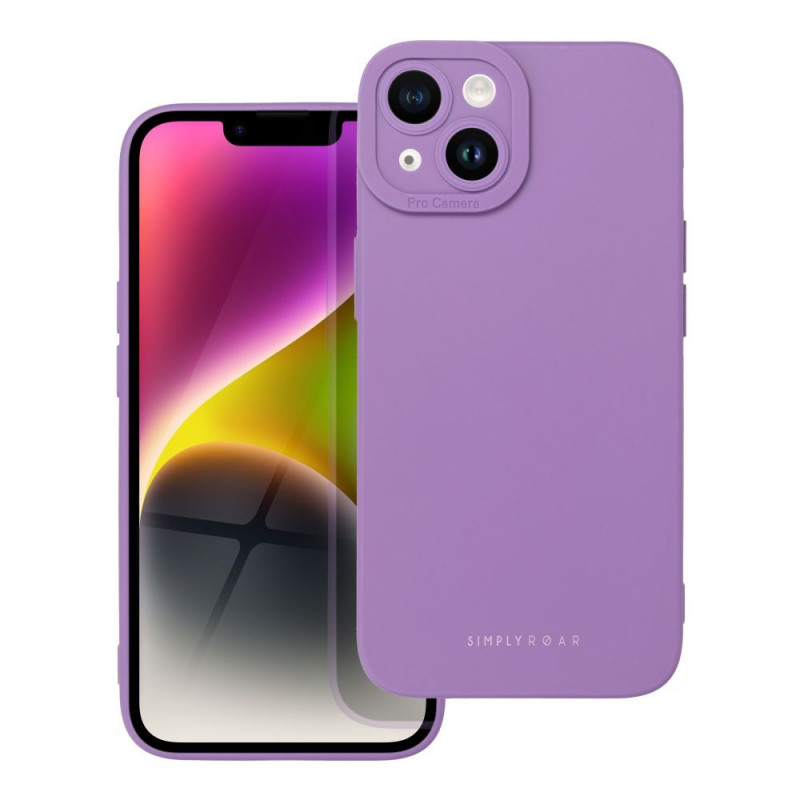 Apple iPhone 14 Hülle Roar Luna Monochromatische, Stilvoll, Ein ästhetisches Accessoire  Lila (Violet) 