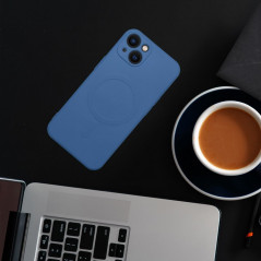 Apple iPhone XS Max Hülle Silicone Mag Cover MagSAFE  Blau 