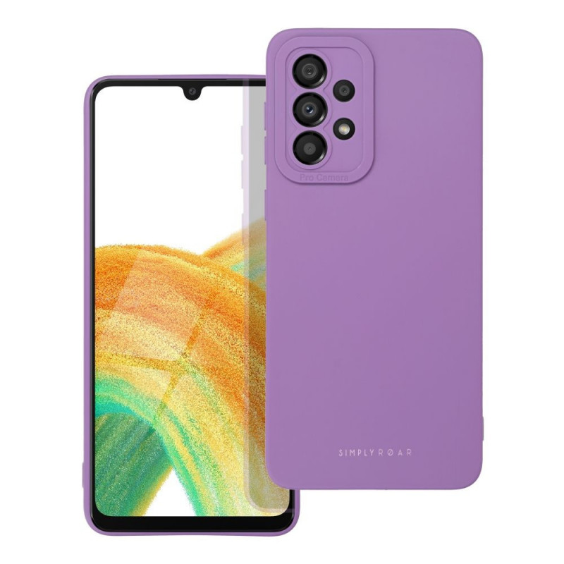 Samsung Galaxy A33 Hülle Roar Luna Monochromatische, Stilvoll, Ein ästhetisches Accessoire  Lila (Violet) 