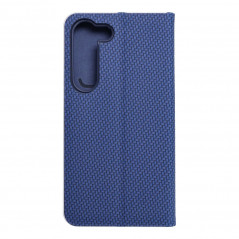 Samsung Galaxy S23 5G Book Handytaschen LUNA Book Carbon Kohlenstoff-Faser, Elegant  Blau 