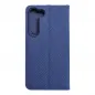 Samsung Galaxy S23 5G Book Handytaschen LUNA Book Carbon Kohlenstoff-Faser, Elegant  Blau 