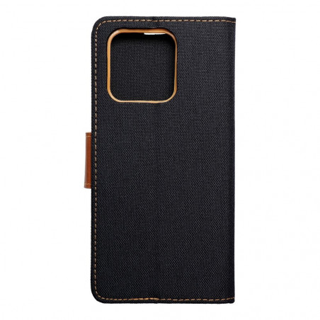 XIAOMI Redmi 10C Book Handytaschen CANVAS Book Schwarz 