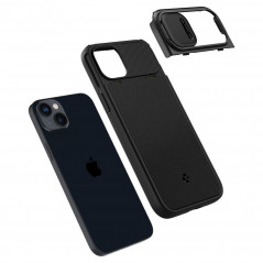 Apple iPhone 14 Hülle Spigen Optik Armor Schwarz 