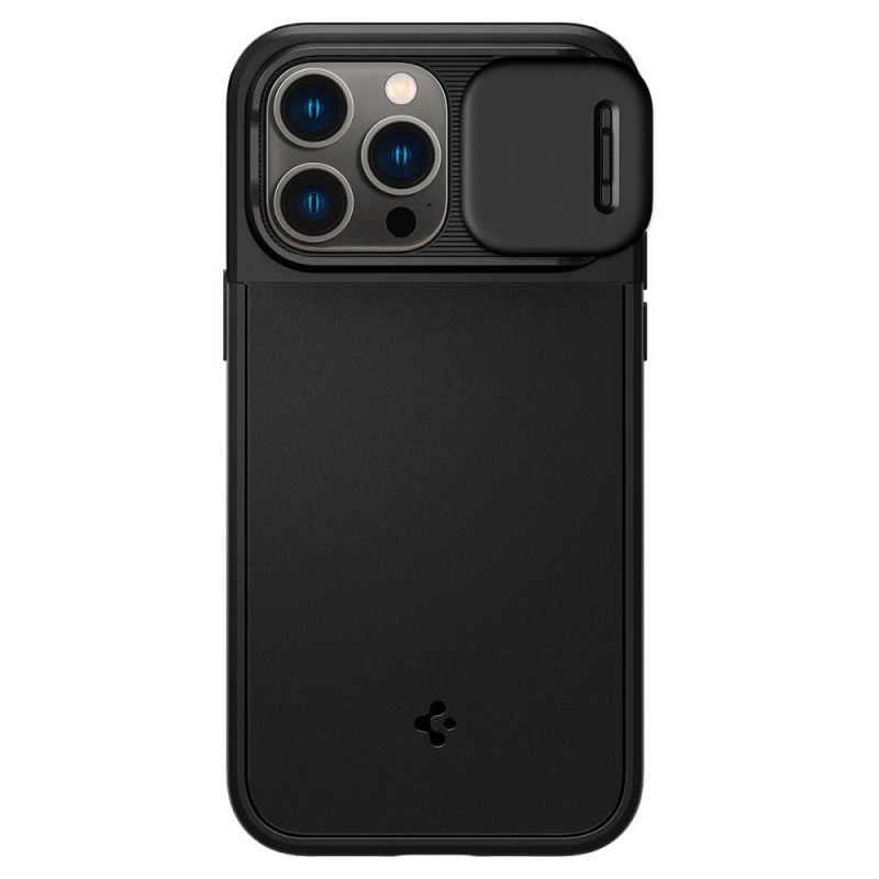 Apple iPhone 14 Pro Max Hülle Spigen Optik Armor Schwarz 