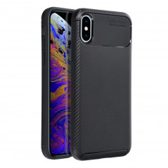 Apple iPhone X Hülle Carbon premium Elegant  Schwarz