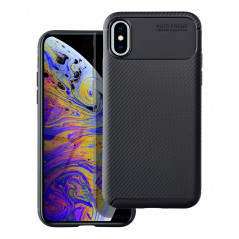 Apple iPhone X Hülle Carbon premium Elegant  Schwarz