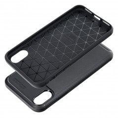 Apple iPhone X Hülle Carbon premium Elegant  Schwarz 