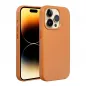 Apple iPhone 14 Pro Hülle Leather Mag Cover Elegant  MagSAFE  Orange 