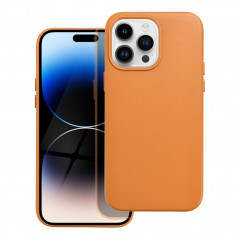 Apple iPhone 14 Pro Max Hülle Leather Mag Cover Elegant  MagSAFE  Orange